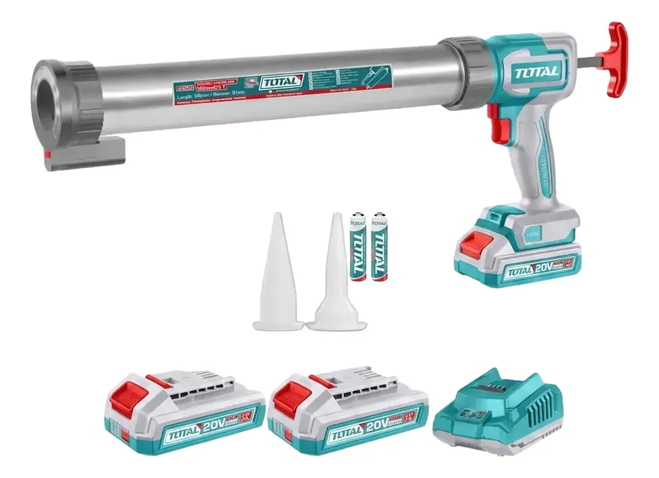 Pistola Calafatera Inalámbrica 20v 2 Batería + Cargador Total TCGLI20031 1