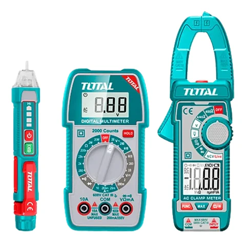 Kit Tester Tenaza + Tester Digital + Detector Voltaje Total TMT23069