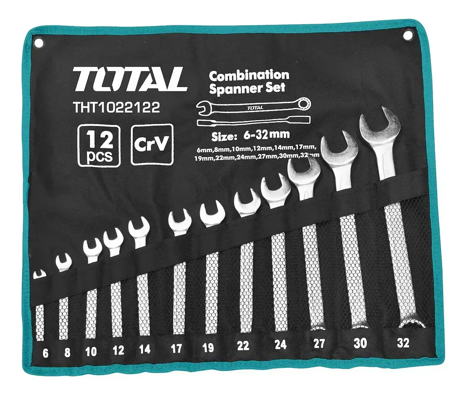 Juego Llave Punta Corona Por 12pcs 6-32mm Total THT1022122 1