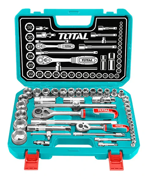 Juego Dados Cuadrante 1/4 Y 1/2 Pulgada 44 Piezas Total Tht421441