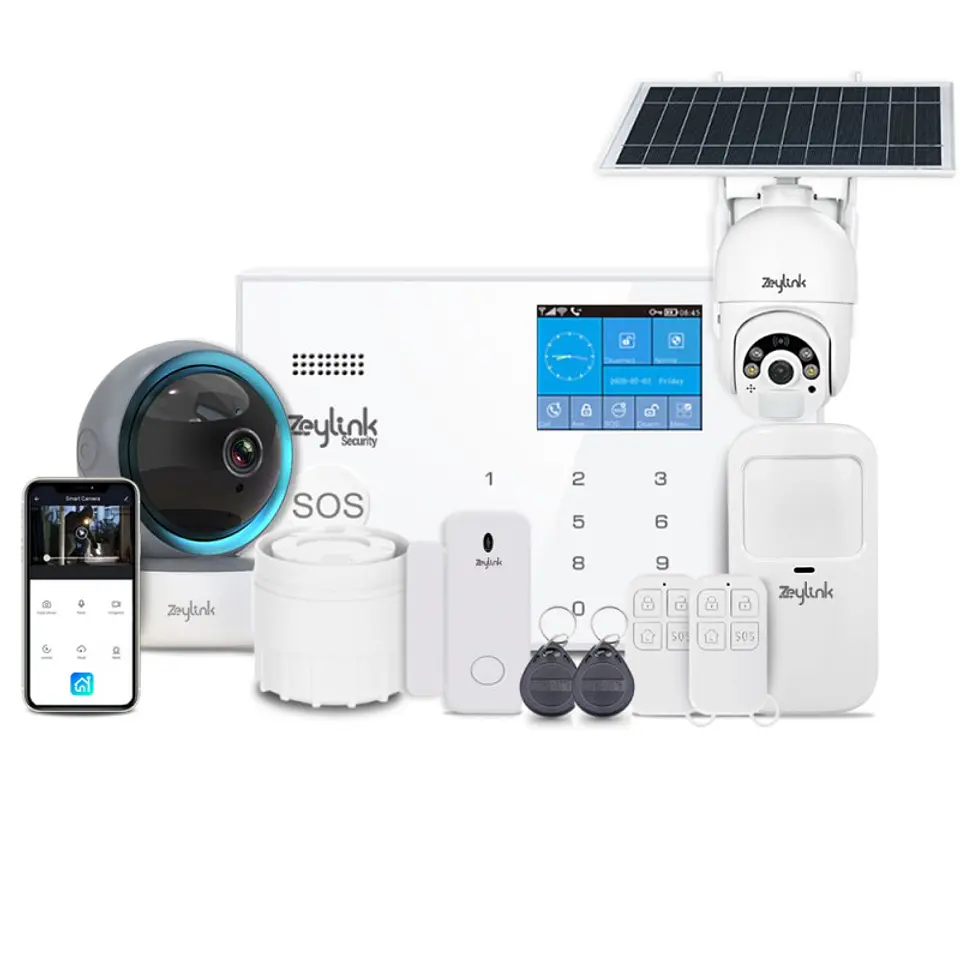 Cámara Ip Wifi Con Alarma 4G Y Sensores Inalámbricos Para Casa & Negocio 1