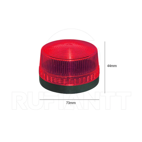 Baliza Led Color Rojo Apernada 12Vdc Luz Emergencia Flash