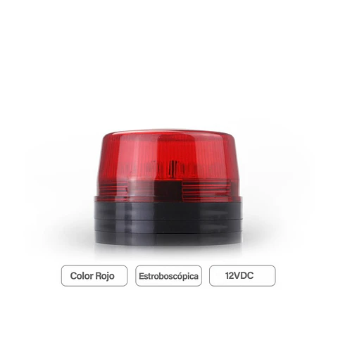 Baliza Led Color Rojo Alambrica 12 Vdc Para Alarmas Gsm