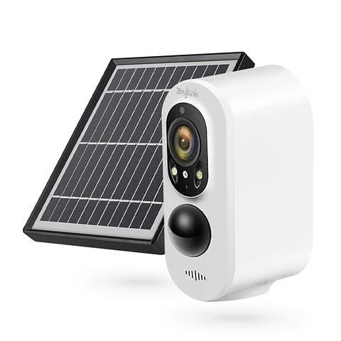 Camara Solar Seguridad Wifi 3MP Exterior Bateria y Detección Movimiento PIR Alarma Full Color
