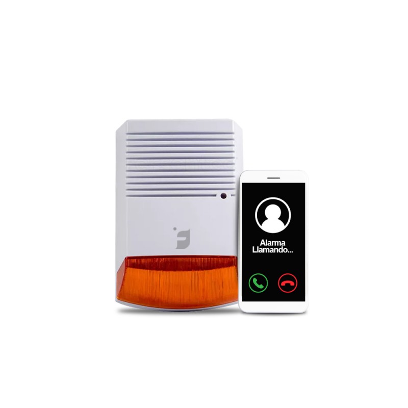 Alarma Sirena Comunitaria 4G GSM 50W Sos Con Llamada Gratis Alerta Inmediata Seguridad Vecinal