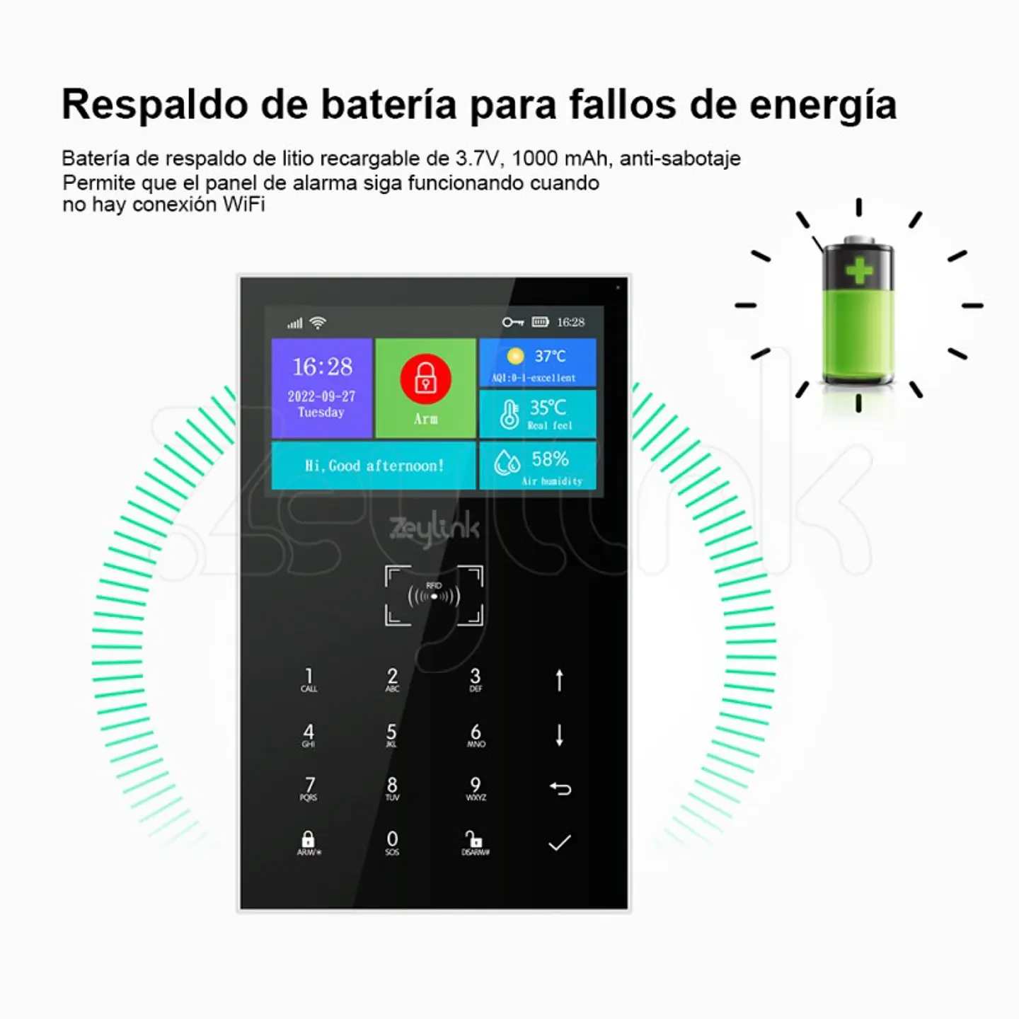 Alarma Para Casa Inalámbrica 4G WiFi K10 XPRO + Alarma Niebla NOT Vision Alta Seguridad Profesional 5