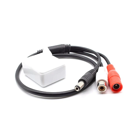 Microfono Para Cámaras Cctv & Ip Conexion Rca + Plug De Poder