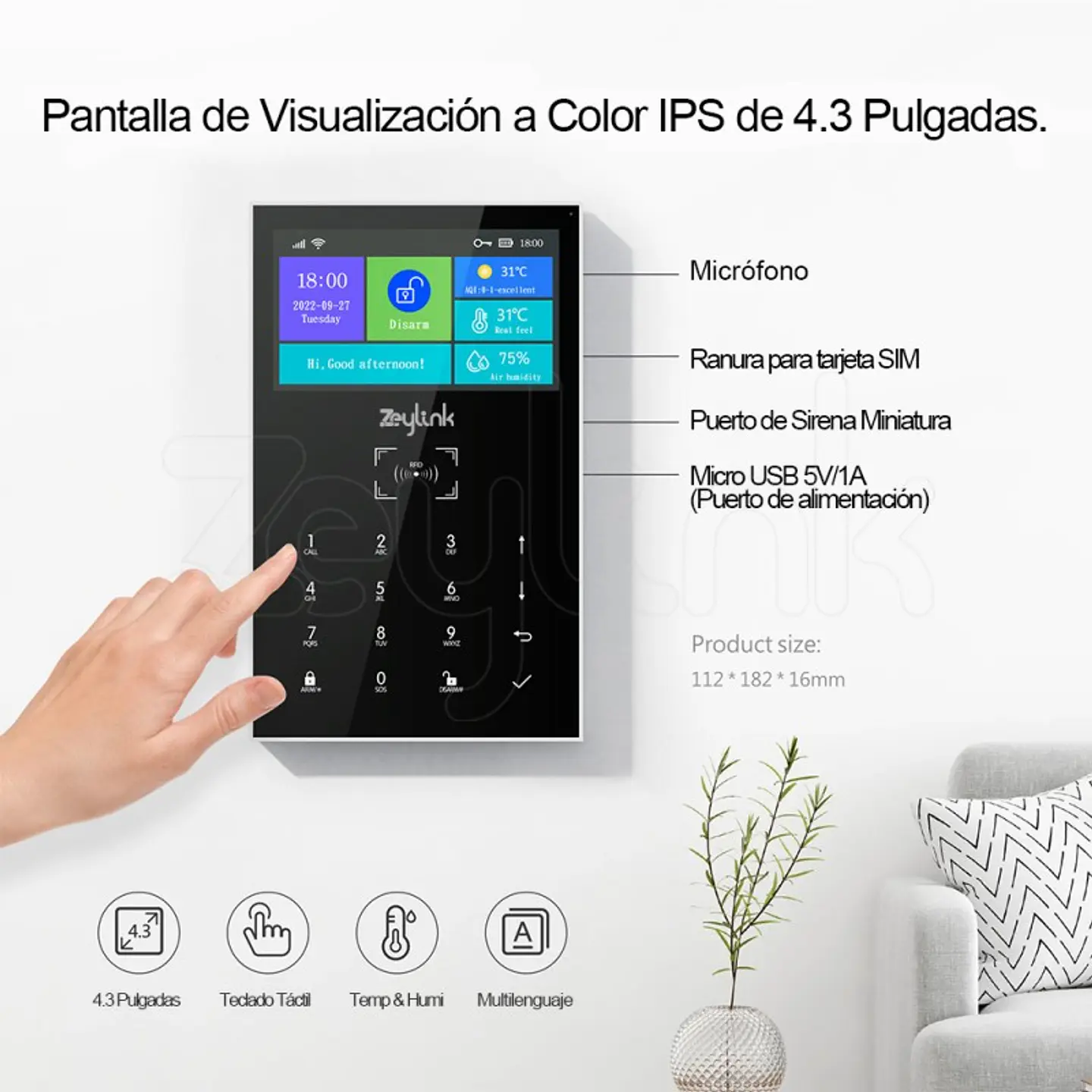 Alarma Para Casa Inalámbrica 4G WiFi K10 XPRO + Alarma Niebla NOT Vision Alta Seguridad Profesional 7