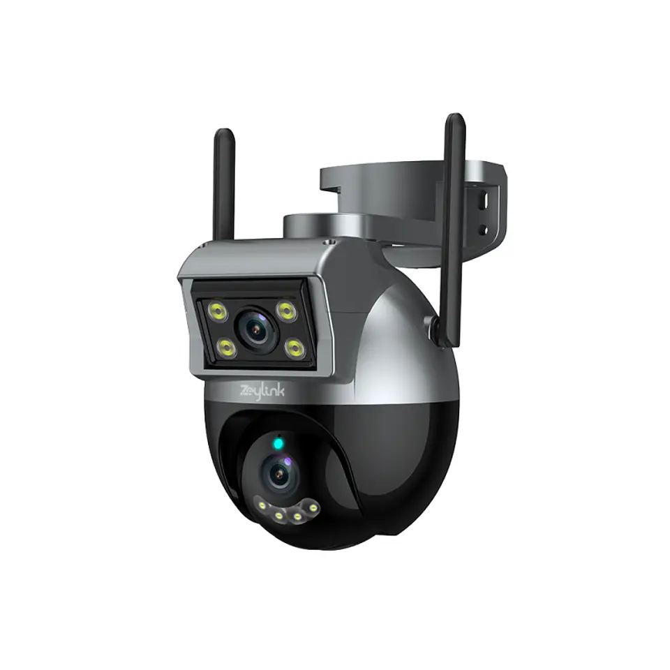 Cámara Seguridad IP Wifi 4MP Exterior Doble Lente Ptz 360° Full Color 1