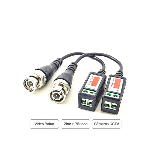 Video Balun Pasivo Transmisor De Señal Para Cámaras De Seguridad
