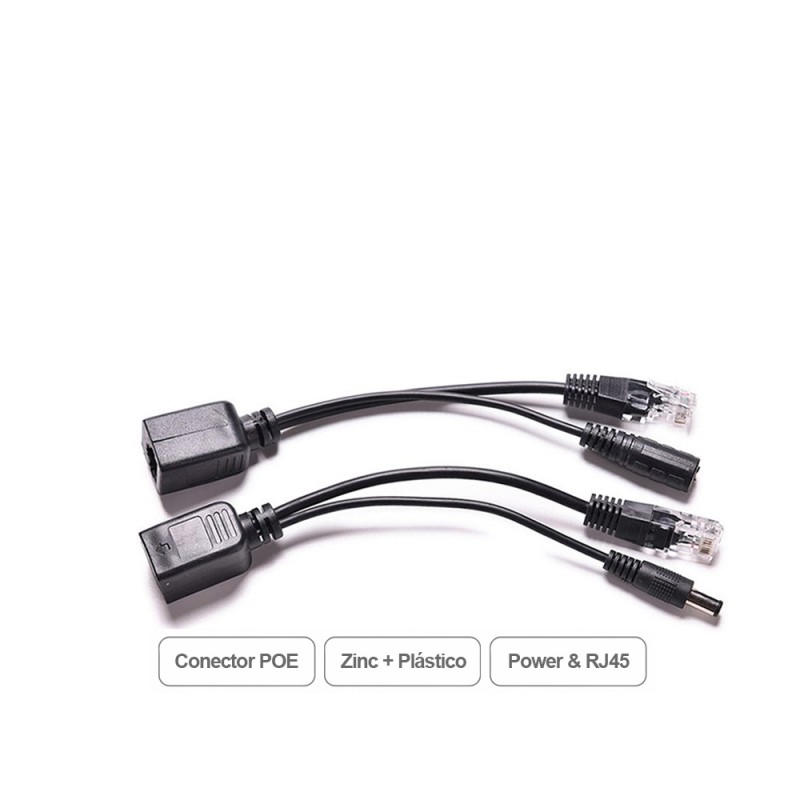Inyector Poe Pasivo Rj45 Par Macho Hembra