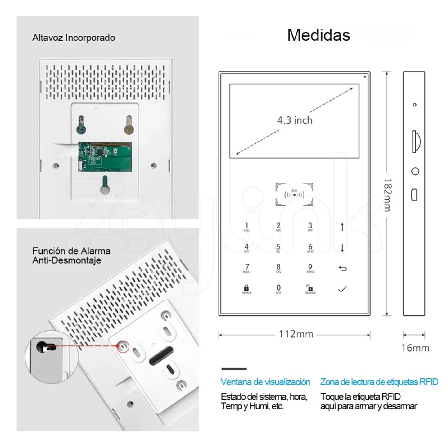 Alarma Para Casa Inalámbrica 4G WiFi K10 XPRO + Alarma Niebla NOT Vision Alta Seguridad Profesional 8