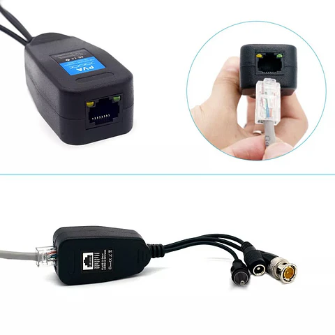 Video Balun Transceptor Pasivo Bnc Power+Video+Audio Y Rj45 Cámaras