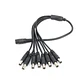 Cable Divisor De Poder Pulpo 1 A 8 Para Cámara Seguridad Bnc Cctv - Miniatura 2