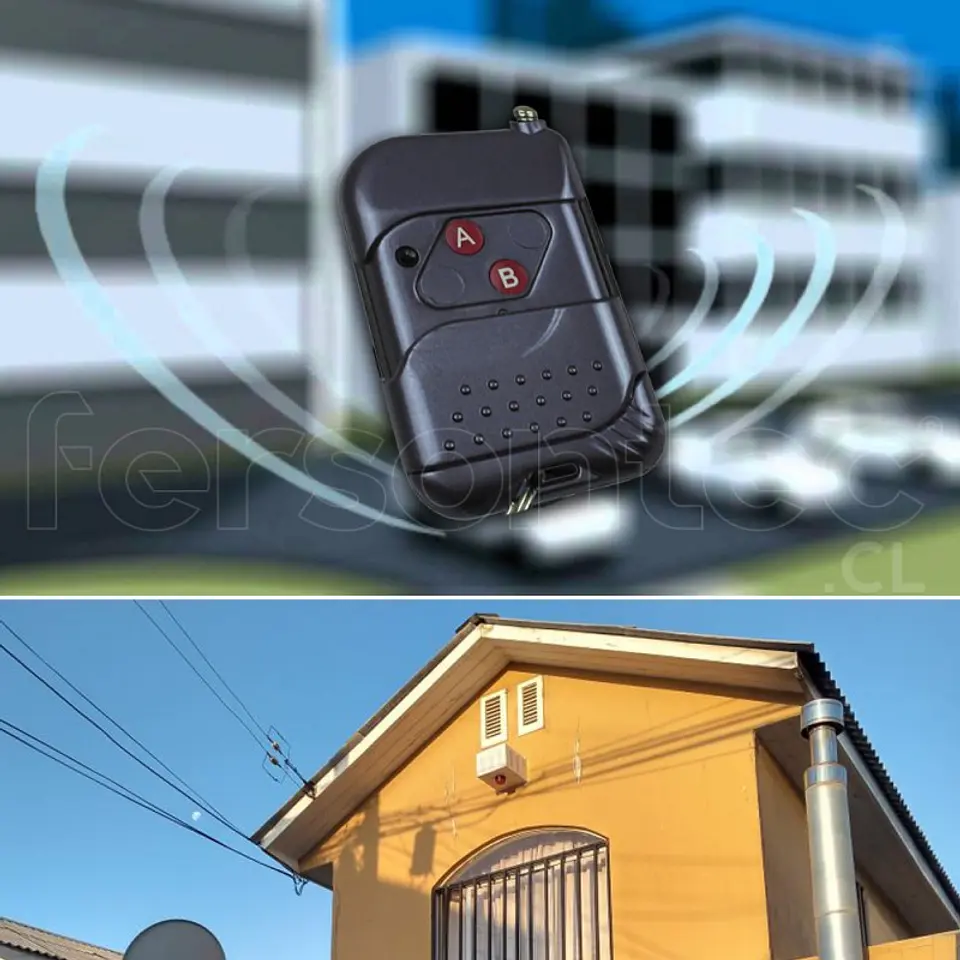 Sirena Comunitaria Inalambrica Rf 2 Tonos Para Emergencia Y Robo 60W 2