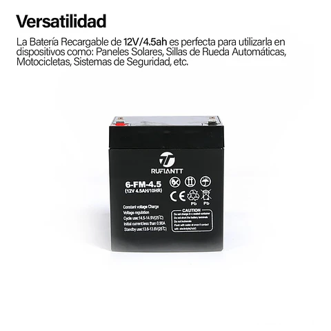 Bateria 12V 4.5 Ah Amperes