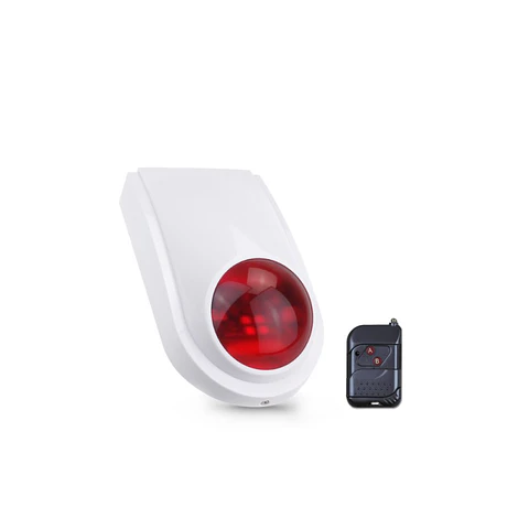 Kit Alarma Comunitaria Sirena Con Respaldo De Bateria + 1 Control