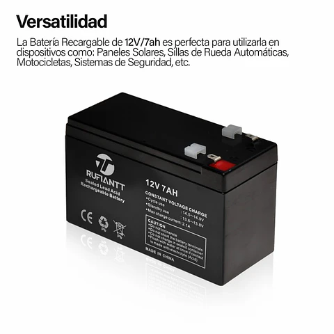 Bateria 12 Volt 7Ah Amperes Recargable
