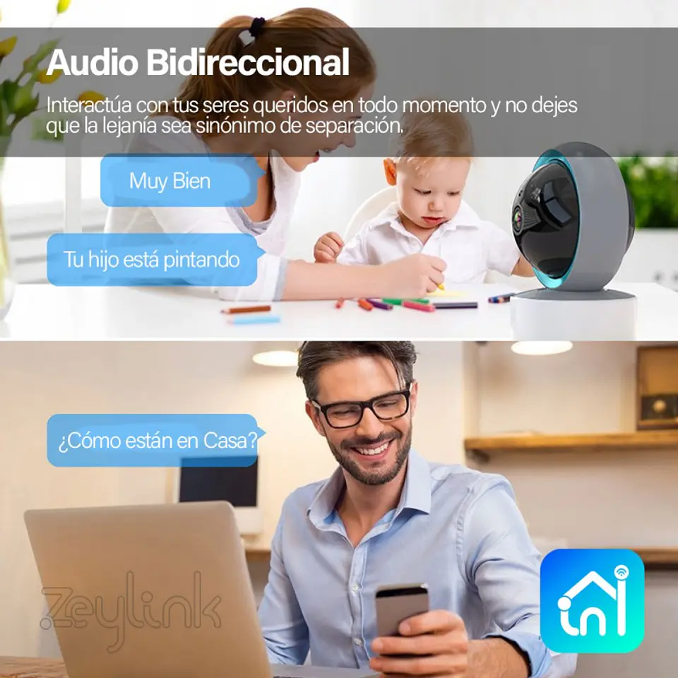 Cámara Wifi 5Mp 360° Ptz Alta Resolucion Alarma Movimiento Full Color 5