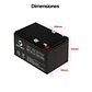 Bateria 12V 14Ah Amperes Recargable - Miniatura 3