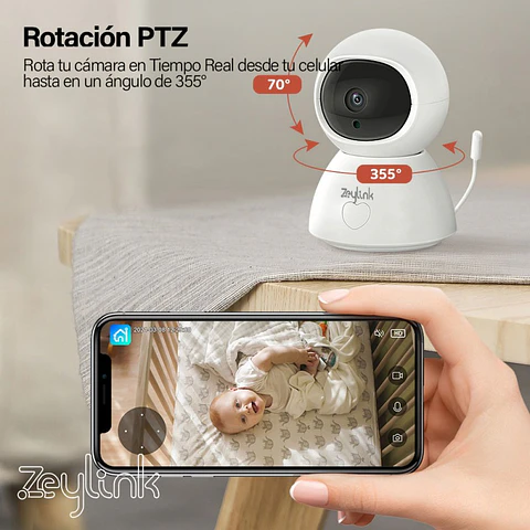 Camara Monitor Bebe Vision Nocturna Inalambrico Wifi Zeylink