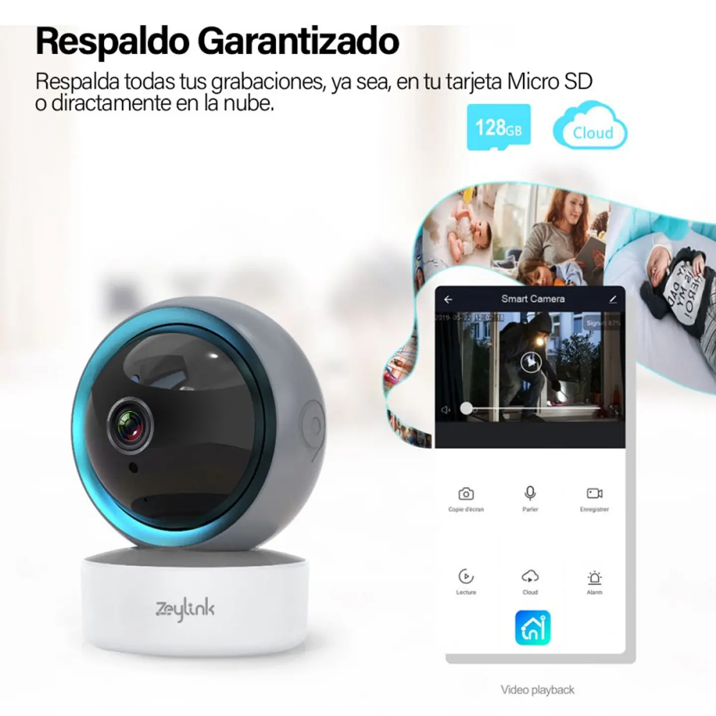 Cámara Wifi 5Mp 360° Ptz Alta Resolucion Alarma Movimiento Full Color 7