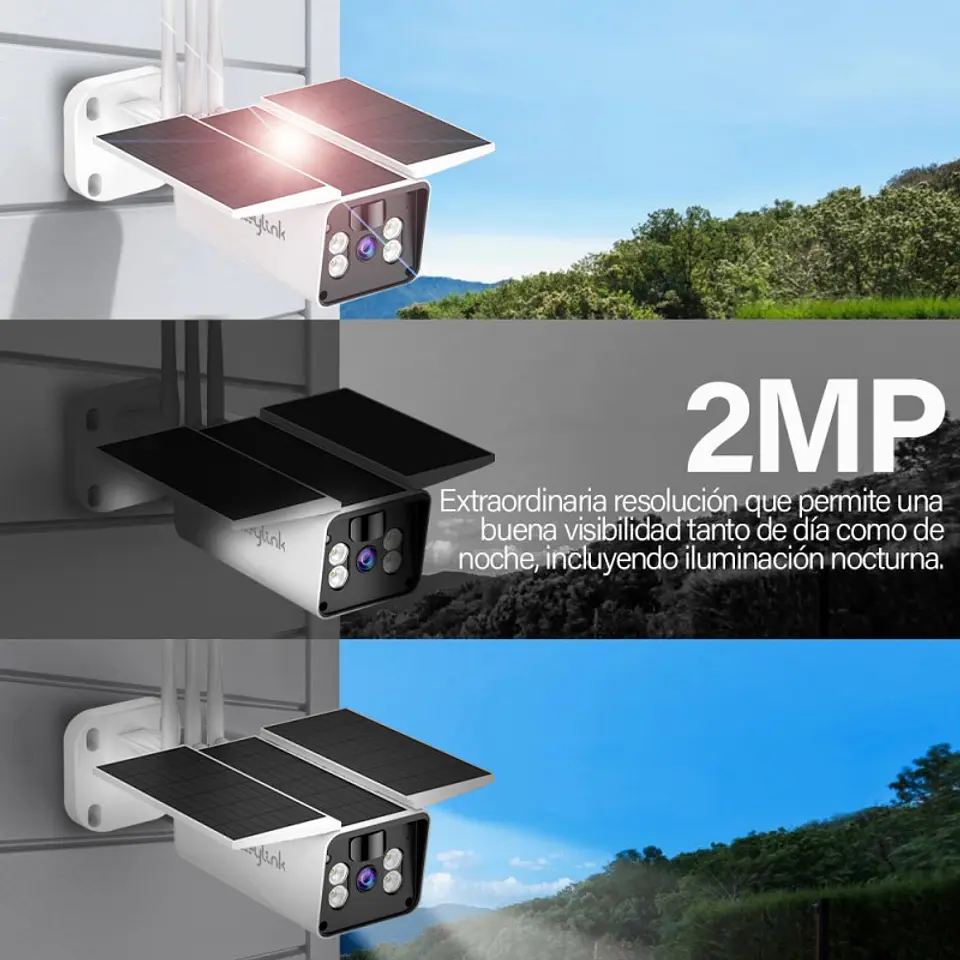 Cámara Solar Ip Wifi Vigilancia Full Hd 1080P Seguridad 4
