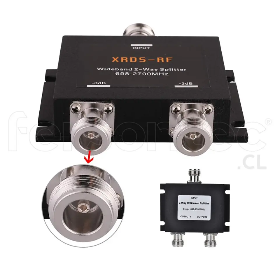 Divisor Splitter Coaxial Conector Tipo N 2 Vias Para Antenas De Señal Celular 2