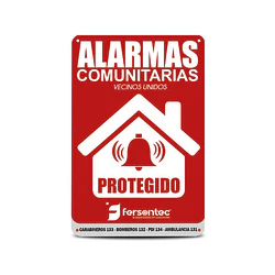 Placa Disuasiva Vecinos Vigilando Para Alarma Comunitaria 4G Gsm Chile