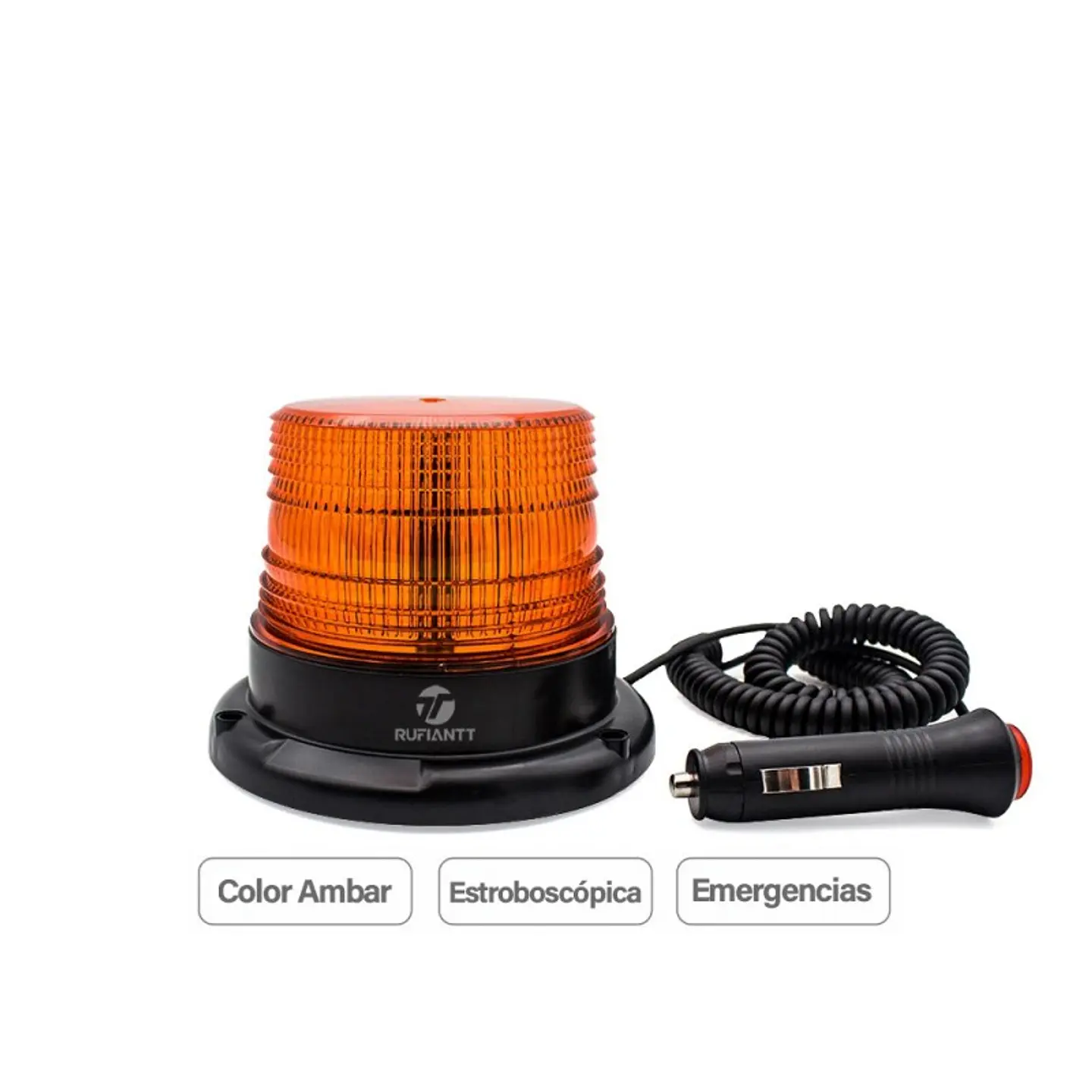 Baliza Led Con Imán Color Ambar Estroboscópica 12 - 60Vdc Emergencia 1