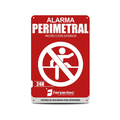 Cartel Placa Disuasivo Letrero Alarma Perimetral Casa Negocio