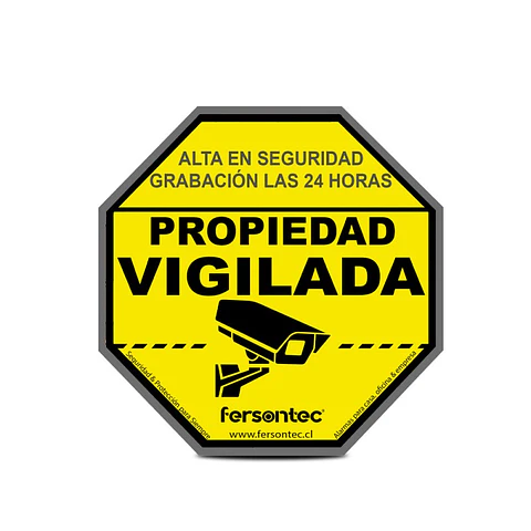 Cartel Disuasivo Para Camaras De Seguridad Vigilada