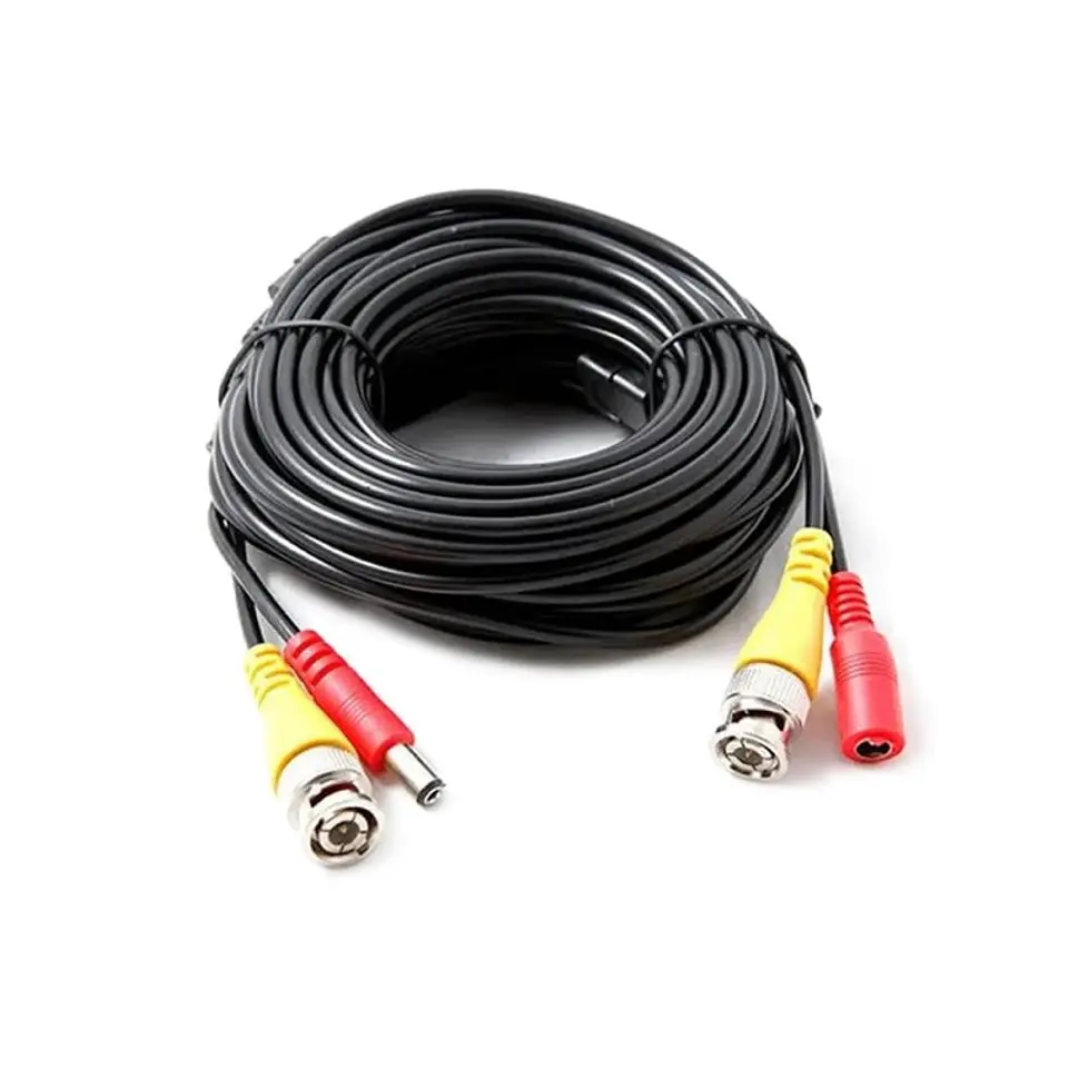 Cable Bnc Para Cámaras Seguridad 50 Metros Cctv Video + Alimentación 3
