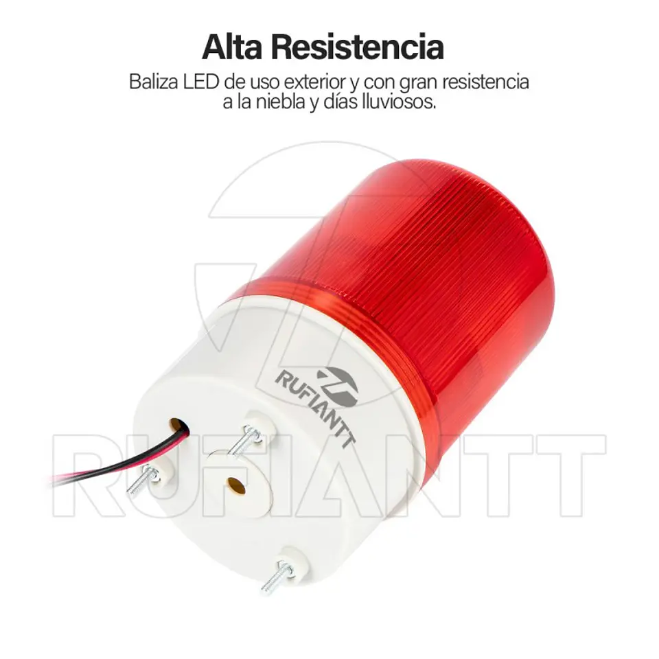 Baliza Led 220V Color Rojo Apernada Emergencia Vehicular 4