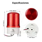 Baliza Led 220V Color Rojo Apernada Emergencia Vehicular - Miniatura 5