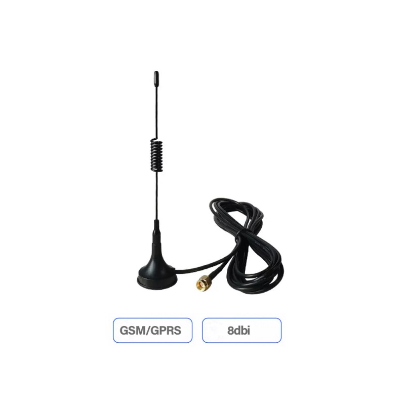 Antena 4G-3G-2G Omnidireccional 8 Dbi Conector Macho Sma Alta Ganancia