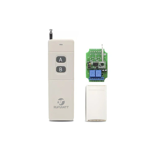 Relé Inalámbrico Rf + Control Remoto 2 Canales Largo Alcance 5 Km