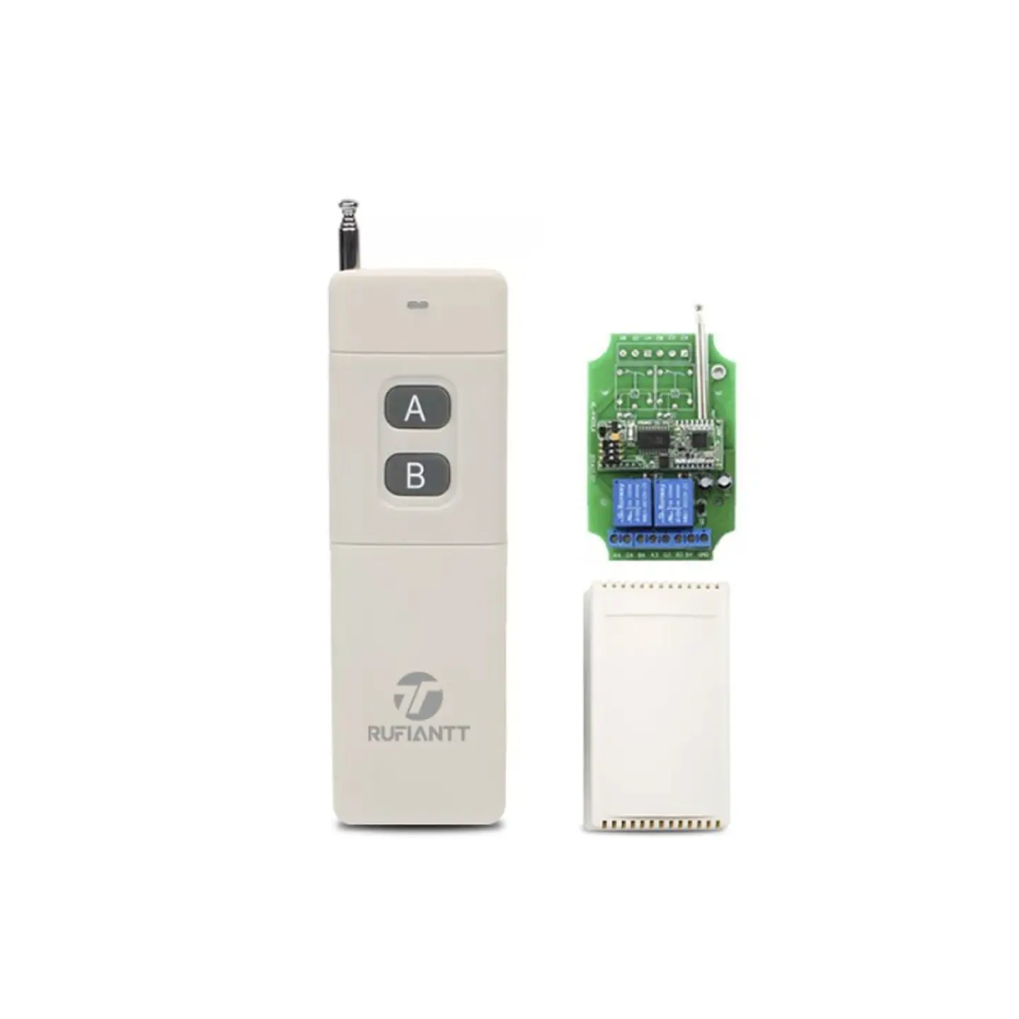 Relé Inalámbrico Rf + Control Remoto 2 Canales Largo Alcance 5 Km 1