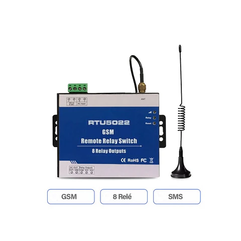 Controlador Gsm Interruptor A Distancia 8 Relés De Salidas Rtu 5022