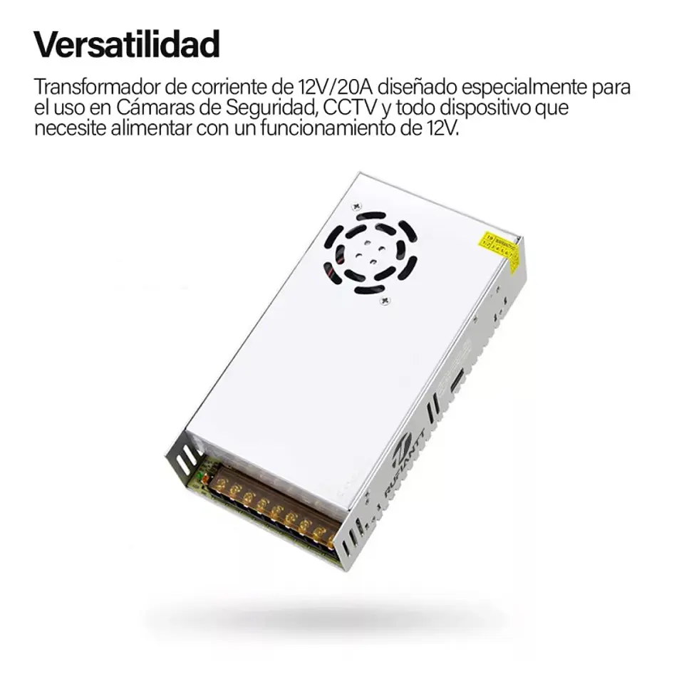 Fuente De Poder 12V Dc- 20A 220Vac Switching Metálica 2