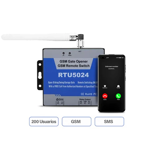 Rtu 5024 Relé Inalámbrico Gsm 4G Abridor De Puerta Con Llamada Gratis 200 Usuarios