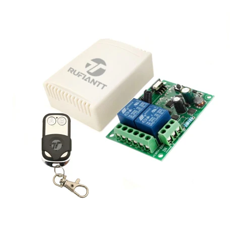 Rele Inalambrico 2 Canales 12v + Control Remoto 433 Mhz 