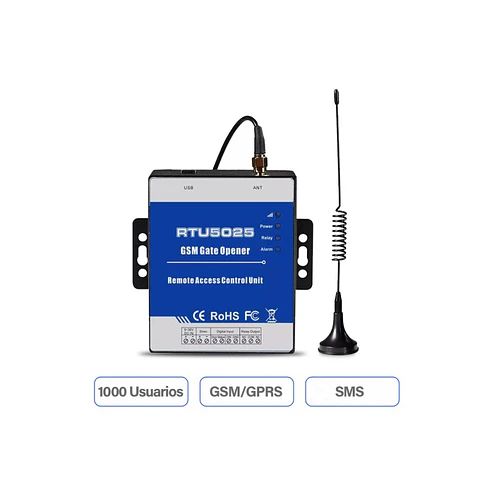 Rtu 5025 4G-3G-2G-GSM Abridor De Puerta Control De Acceso Remoto 1000 Usuarios