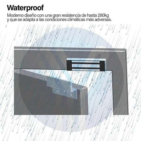 Cerradura Electromagnética 280Kg Impermeable A Prueba De Agua Ip66