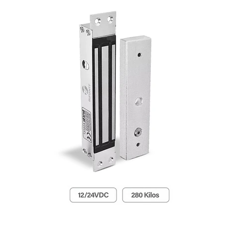 Cerradura Electromagnética Embutido 280Kg Seguridad 600Lbs