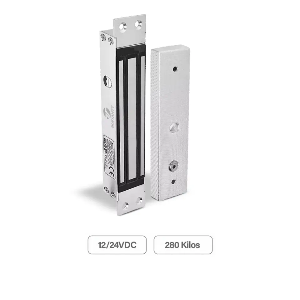 Cerradura Electromagnética Embutido 280Kg Seguridad 600Lbs 1