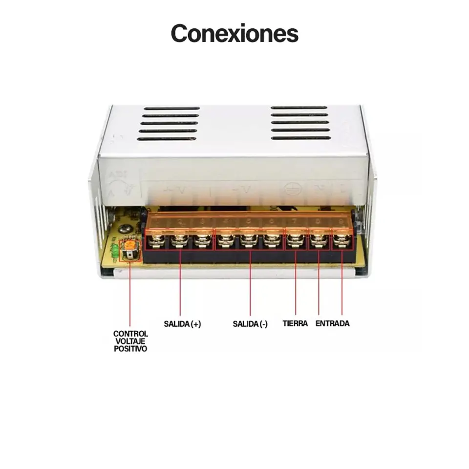 Fuente De Poder 12V Dc- 20A 220Vac Switching Metálica 4