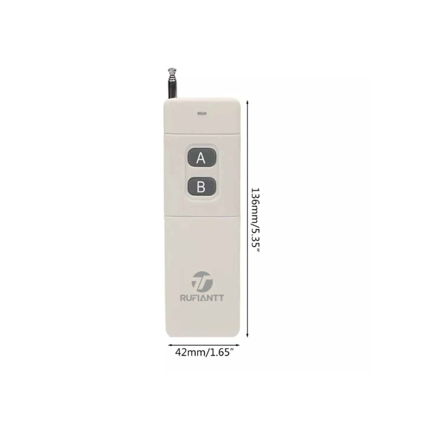 Control Remoto Rf Largo Alcance 5000 Metros 2 Botones Inalámbrico 5
