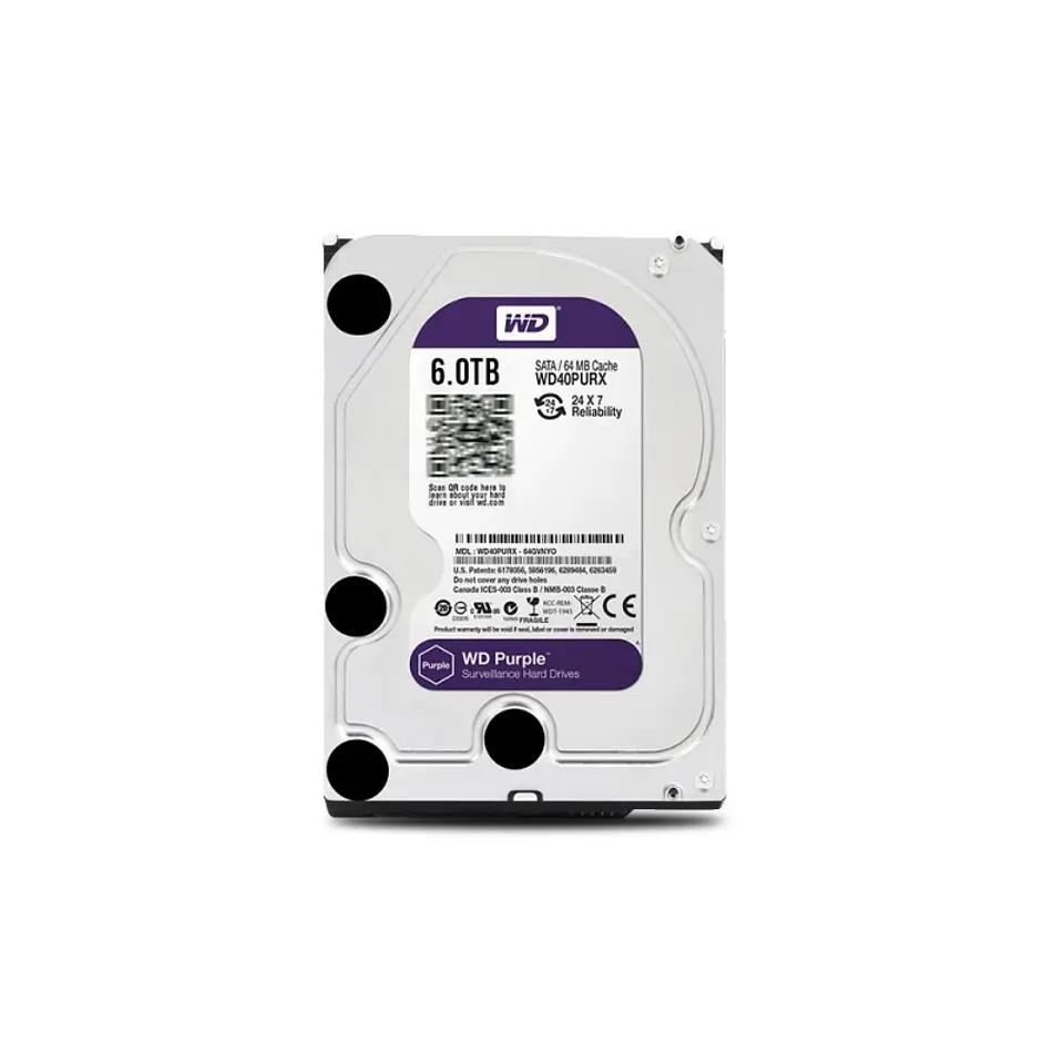 Disco Duro Para Dvr Vigilancia 6Tb Interno Western Digital Purple 1
