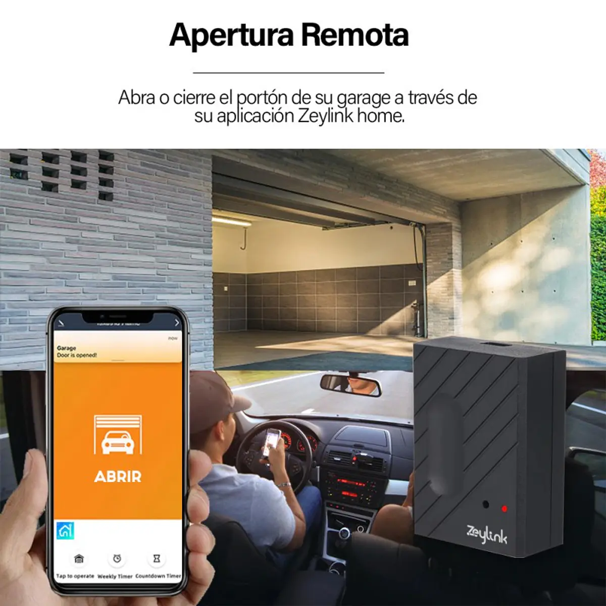 Receptor Abre Portón Puerta Vía Wifi Por App Zeylink Home
